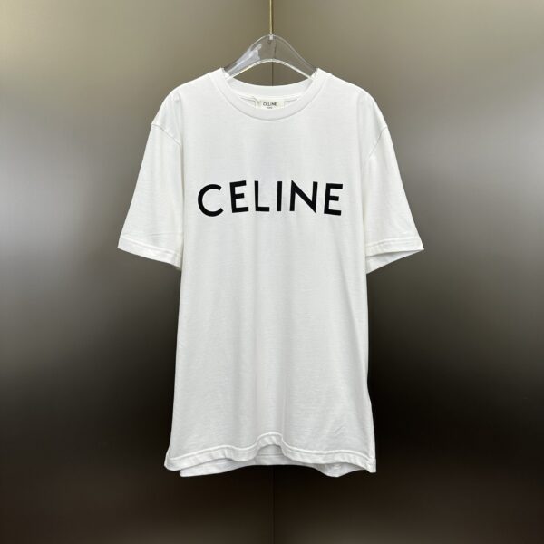 Celine Cotton T-shirt White 2 Celine Cotton T-shirt 'White'