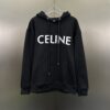 Celine Loose Hoodie Fleece 'Black/Grey'