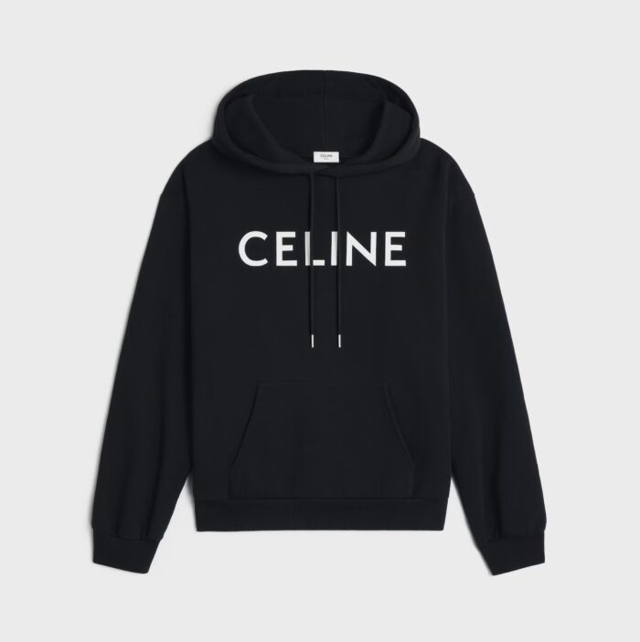 Celine Loose Hoodie Fleece 'Black/Grey'