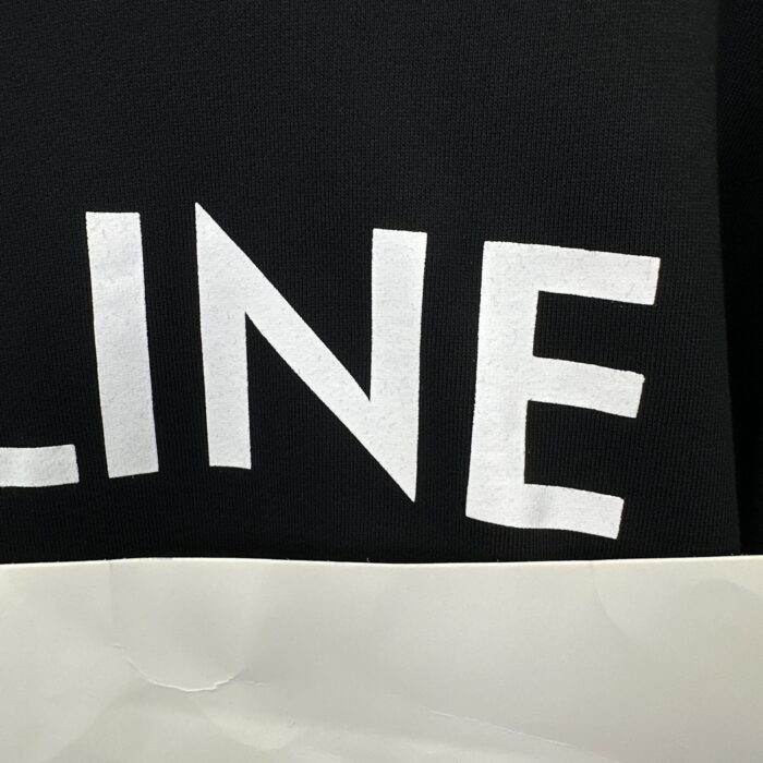 Celine Loose Hoodie Fleece 'Black/Grey'