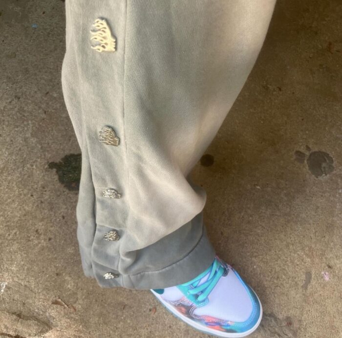 Hellstar Grey Mirror Faced Sweatpants