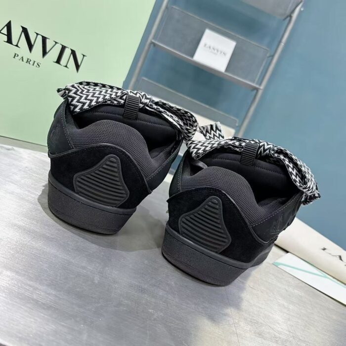 Lanvin Curb Black Velvet Sneaker