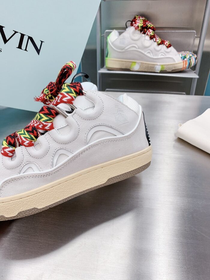 Lanvin Curb White Leather Sneaker
