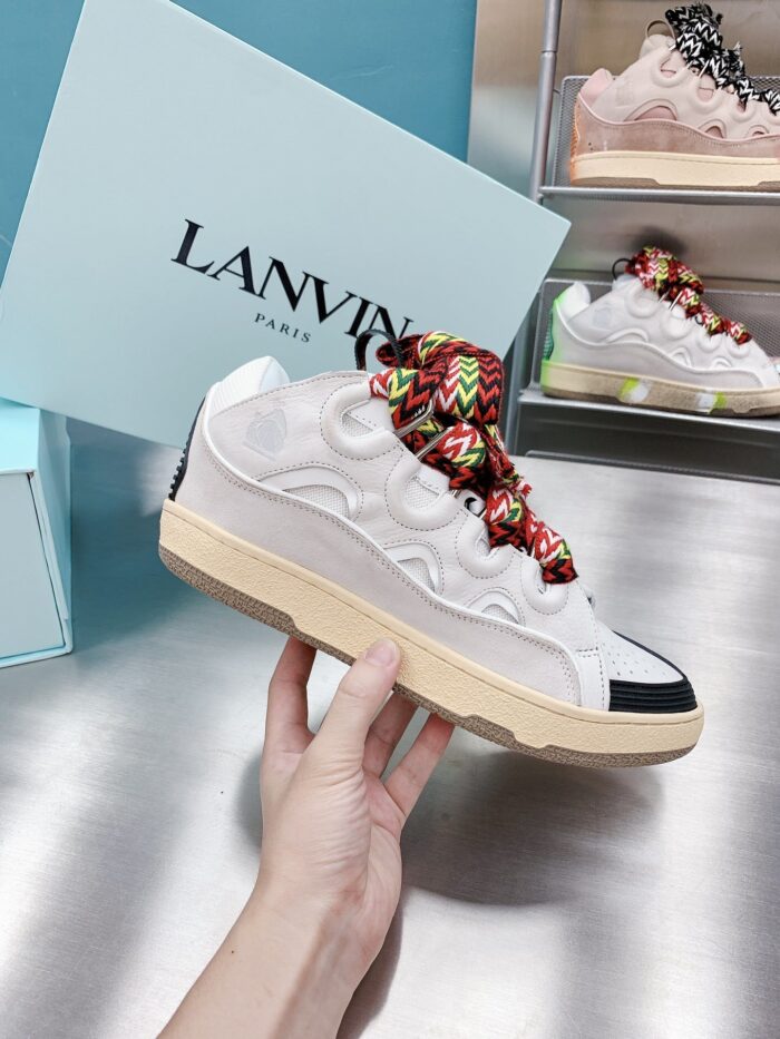 Lanvin Curb White Leather Sneaker