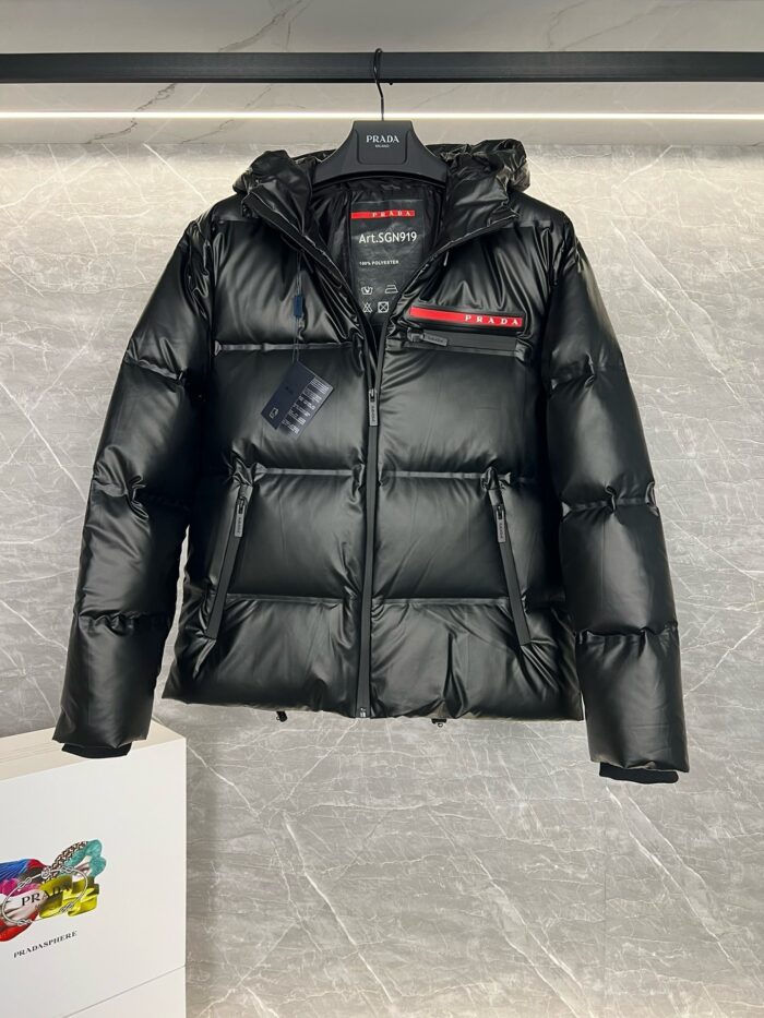 Prada Light Re-Nylon Hooded Puffer Jacket