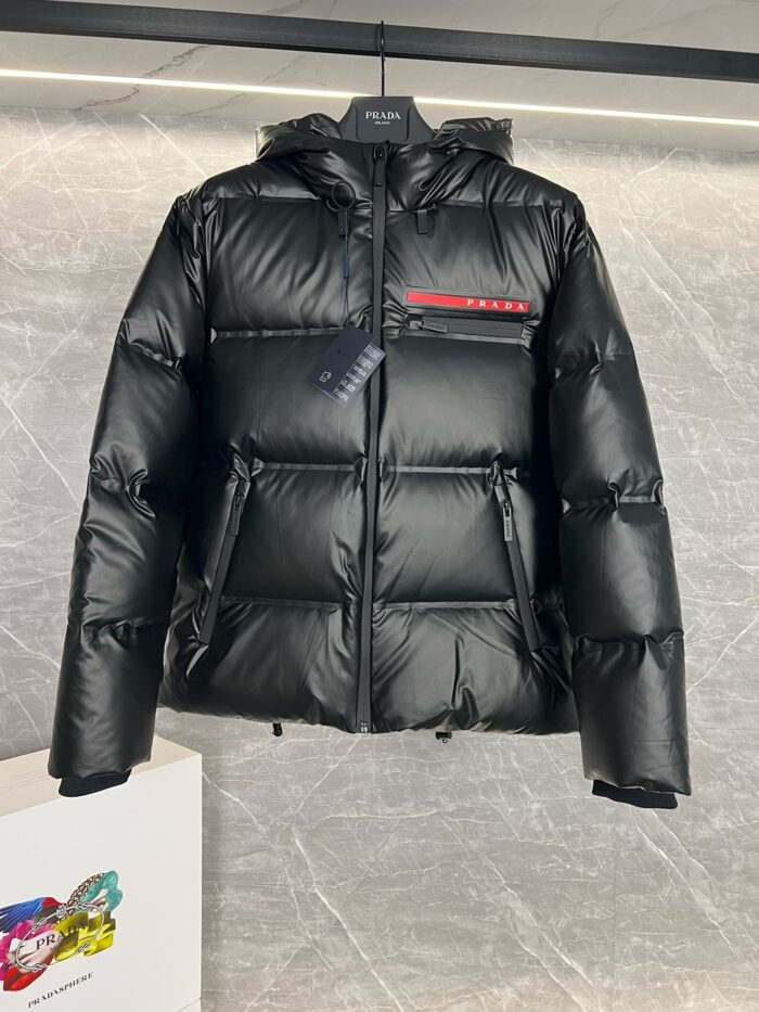 Prada Light Re-Nylon Hooded Puffer Jacket