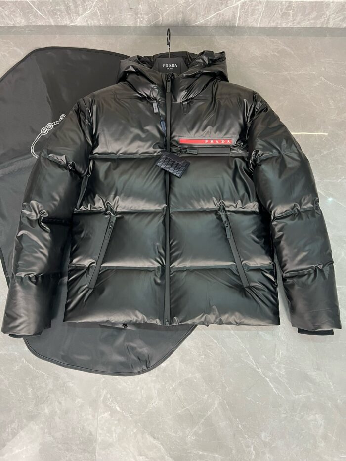 Prada Light Re-Nylon Hooded Puffer Jacket