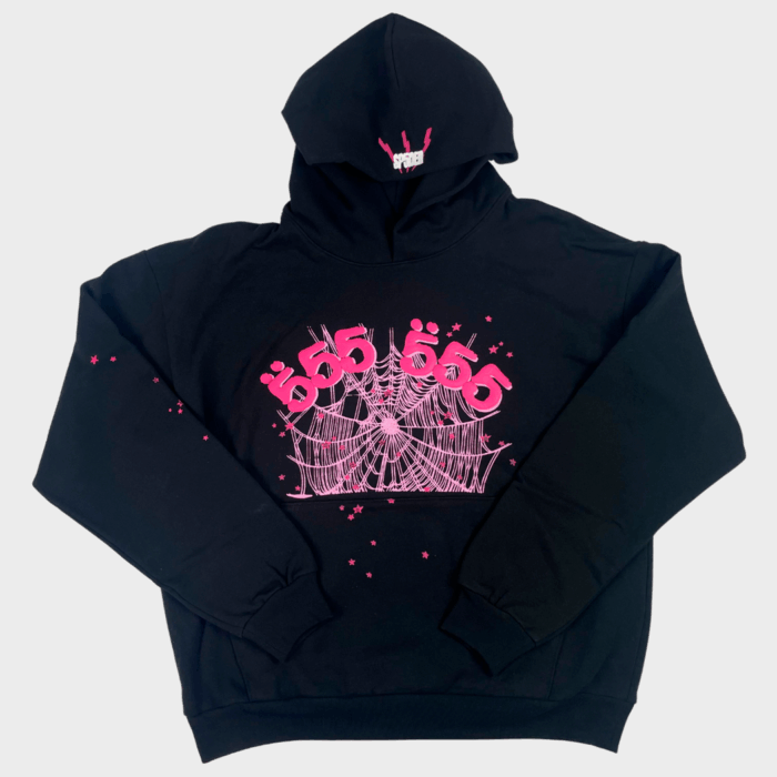 SP5DER Hoodie Angel Number Black