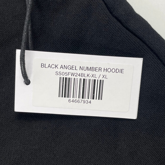 SP5DER Hoodie Angel Number Black