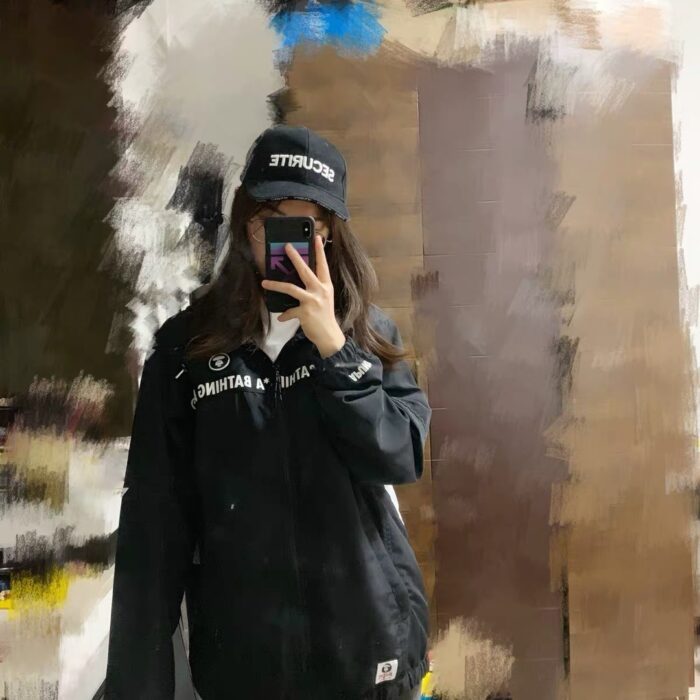 Aape Bape Windbreaker Jacket AAPE Moonface Badge