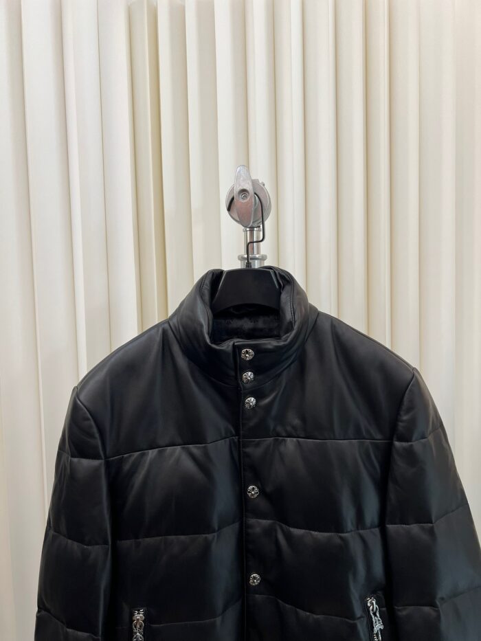 Chrome Hearts Leather Puffer Down Jackets