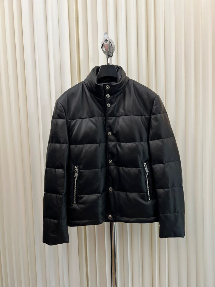 Chrome Hearts Leather Puffer Down Jackets