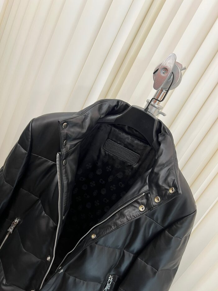 Chrome Hearts Leather Puffer Down Jackets