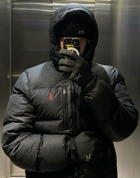 Polo Ralph Lauren Navy Blue Down Jacket With Hood