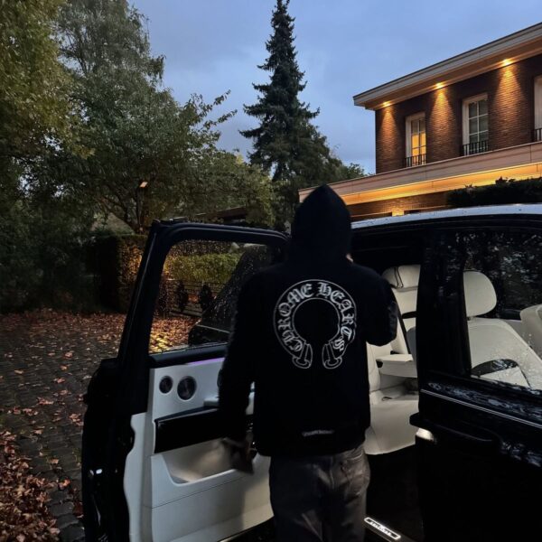 Chrome Hearts Horseshoe Logo Hoodie ‘Black & White’