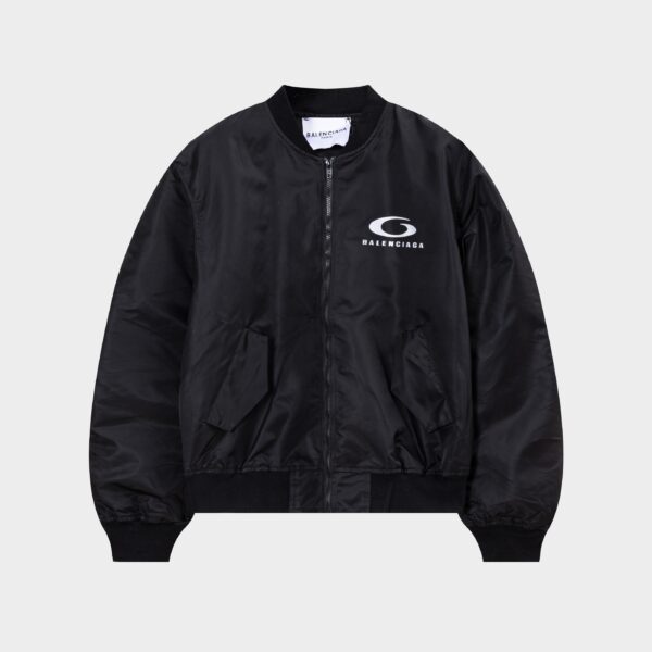 Balenciaga Logo Bomber Jacket 'black'