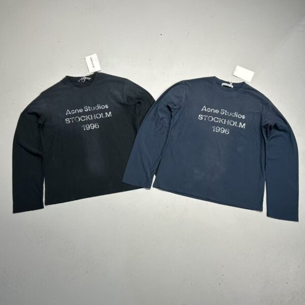 Acne Studios Black Relaxed Fit Logo T-shirt