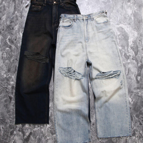 Balenciaga Torn Knee Jeans