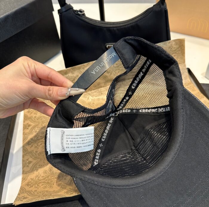 Chrome Hearts Cemetary Cross Leather Hat