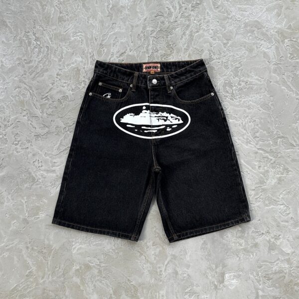 Corteiz Island Baggy Shorts Washed black