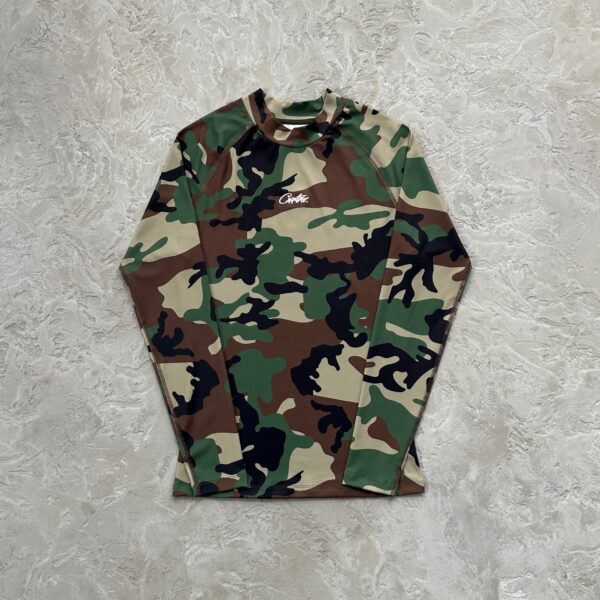 Corteiz Litework Compression Top 'Woodland Camo'