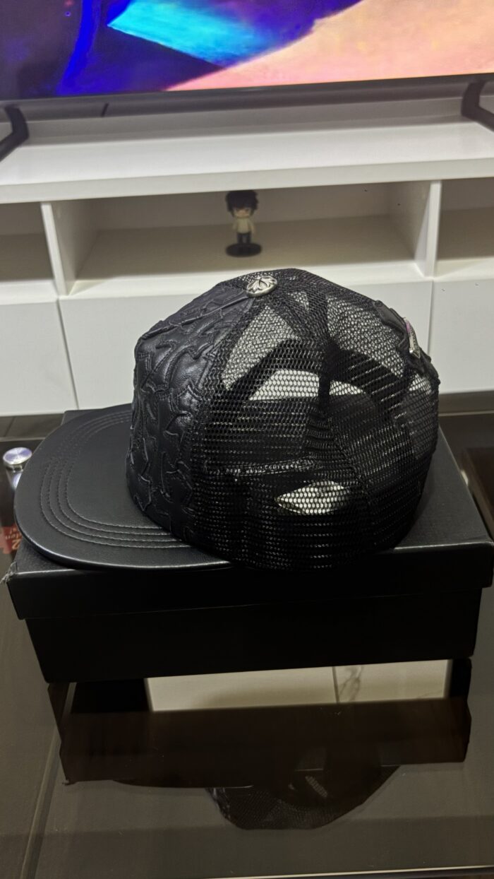 Chrome Hearts Cemetary Cross Leather Hat