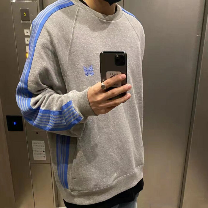 Needles Track Sweatshirt Grey/Blue