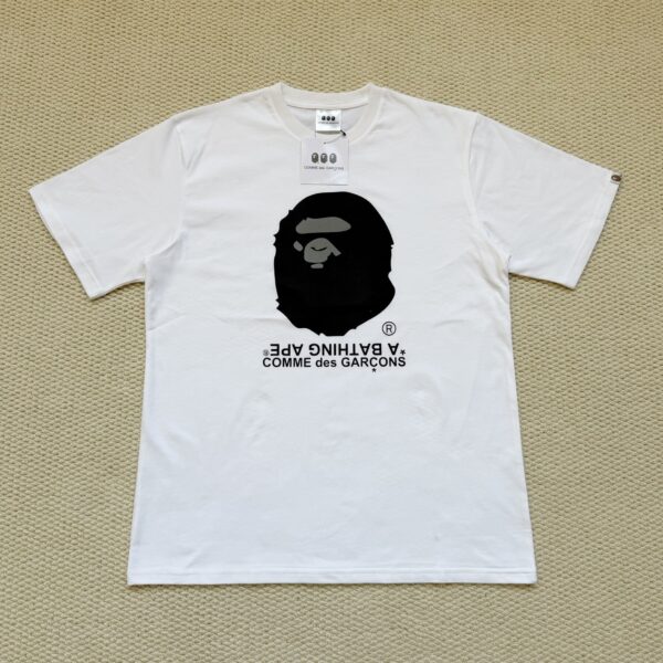 BAPE x Comme des Garcons Tee White2 BAPE x Comme des Garcons Tee 'White'