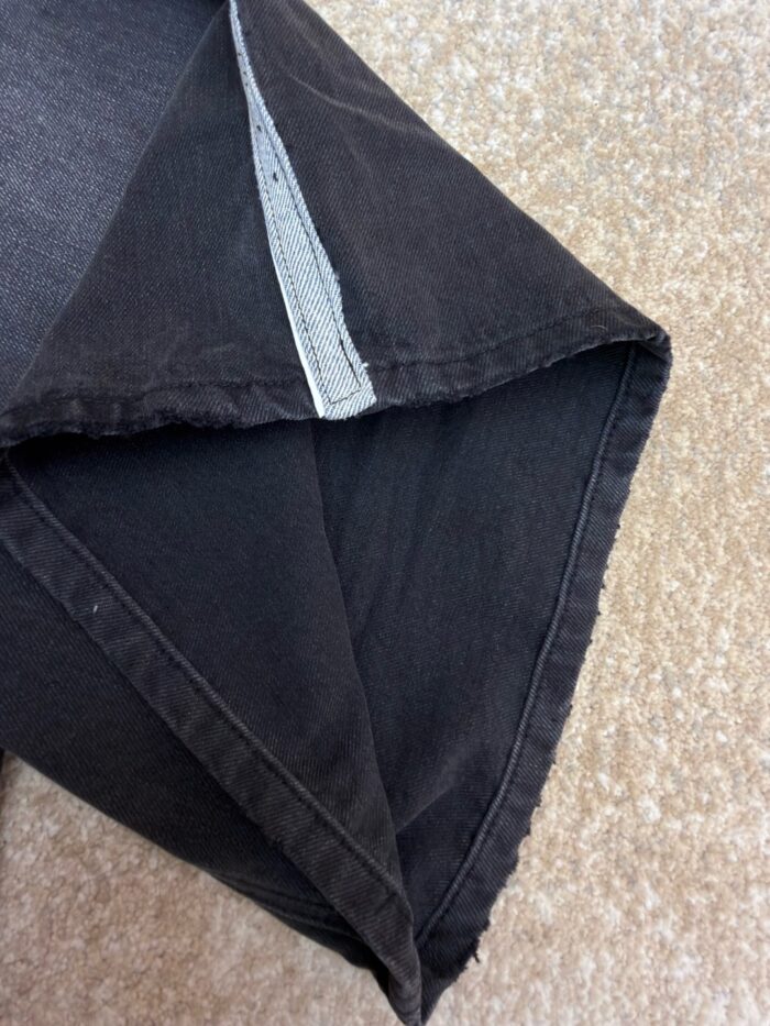 Balenciaga Ribbed Detail Denim Shorts
