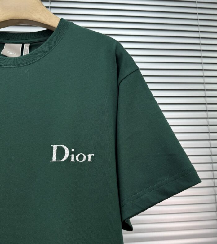 Dior Embroidery Logo T-shirt 'Black/Pink/Green'