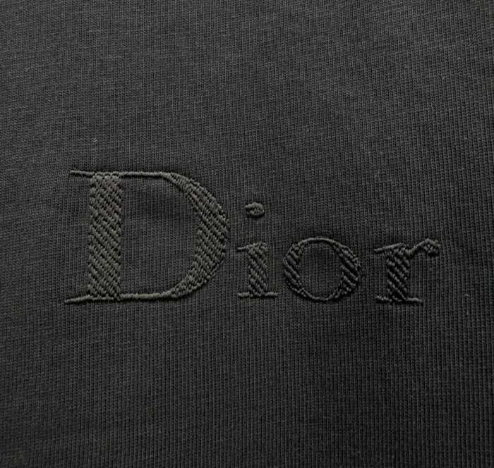 Dior Embroidery Logo T-shirt 'Black/Pink/Green'