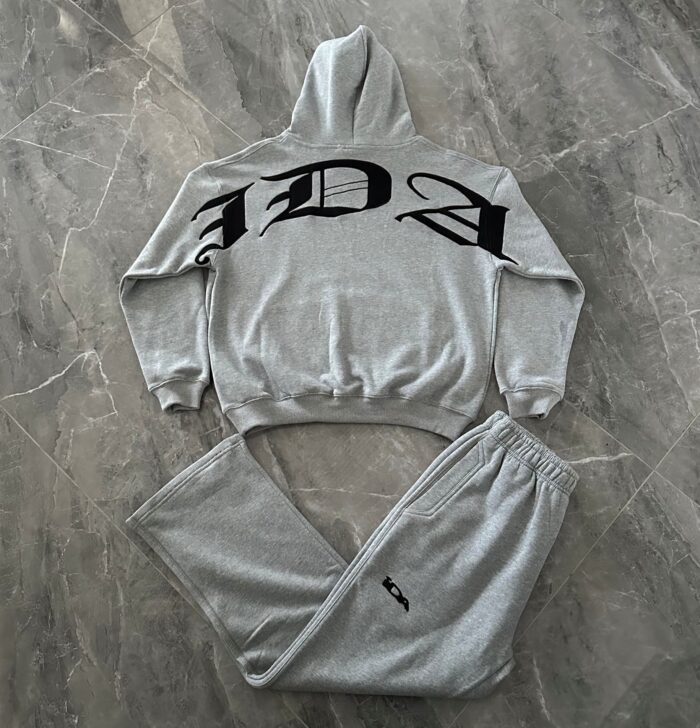 IDA Letter Back Tracksuit Hoodie & Pants 'Grey'