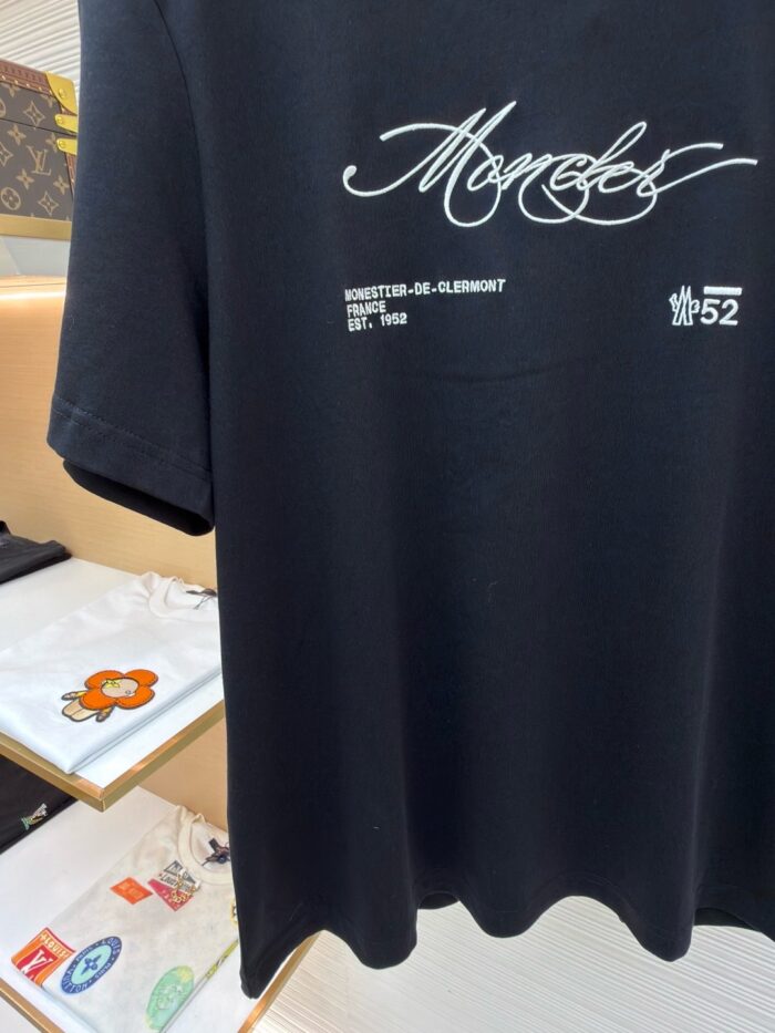 Moncler Letter Logo T-Shirt 'Black/White'