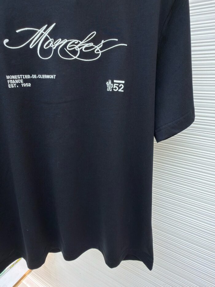 Moncler Letter Logo T-Shirt 'Black/White'