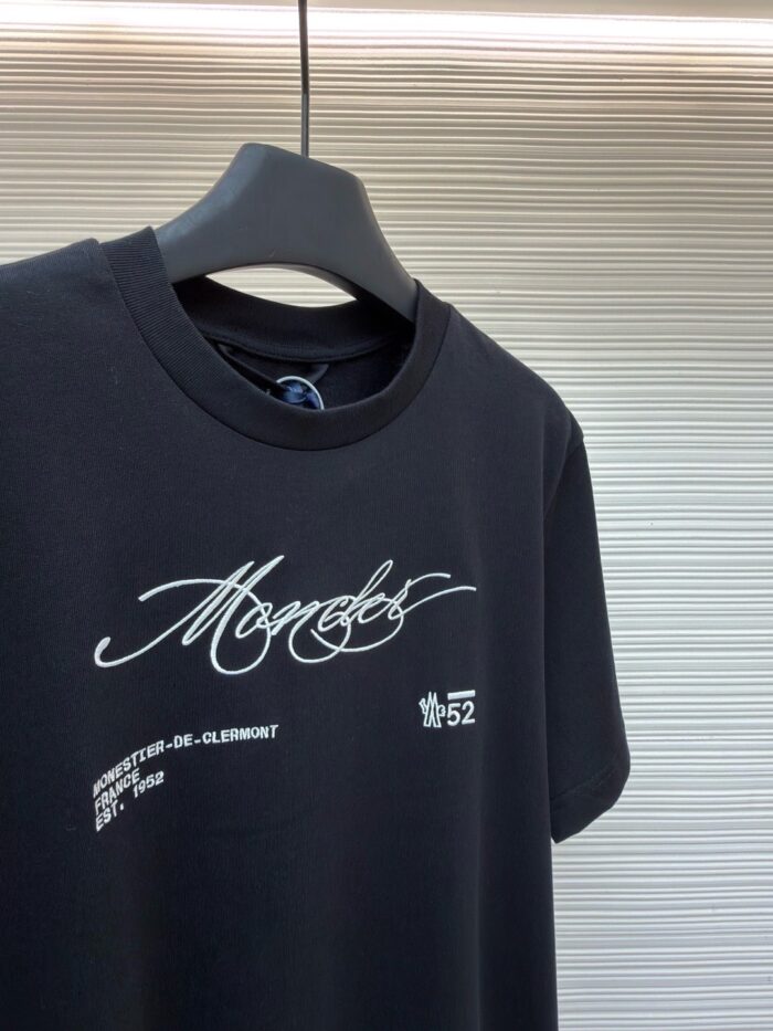 Moncler Letter Logo T-Shirt 'Black/White'