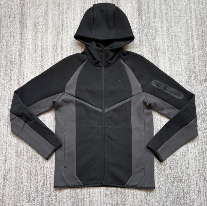 Nike Tech Fleece Hoodie & Joggers Set 'Black/Grey'