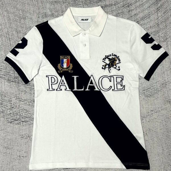 Palace Geezer Polo White Navy Short Sleeves Palace Geezer Polo "White Navy" Short Sleeves